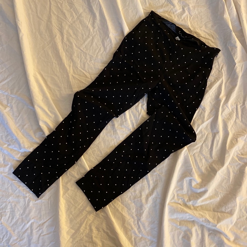 A New Day black and white polka dot pixi pants
